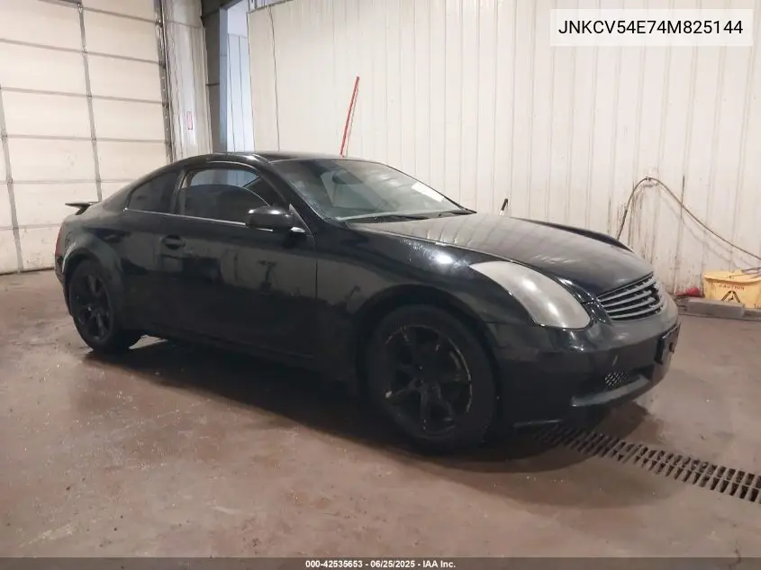 2004 Infiniti G35 VIN: JNKCV54E74M825144 Lot: 42535653