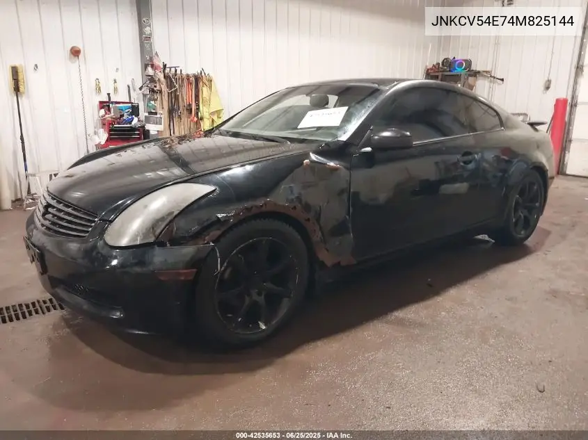 2004 Infiniti G35 VIN: JNKCV54E74M825144 Lot: 42535653