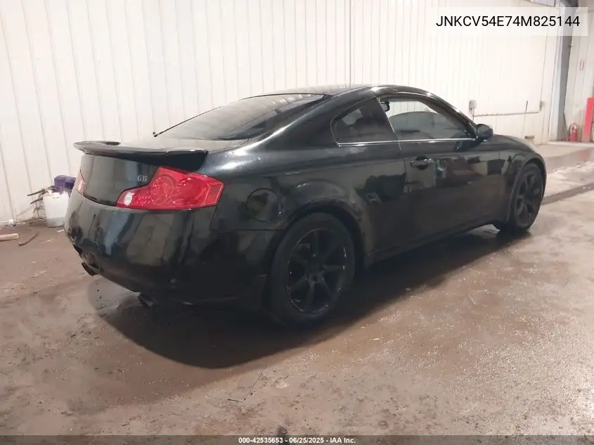 2004 Infiniti G35 VIN: JNKCV54E74M825144 Lot: 42535653