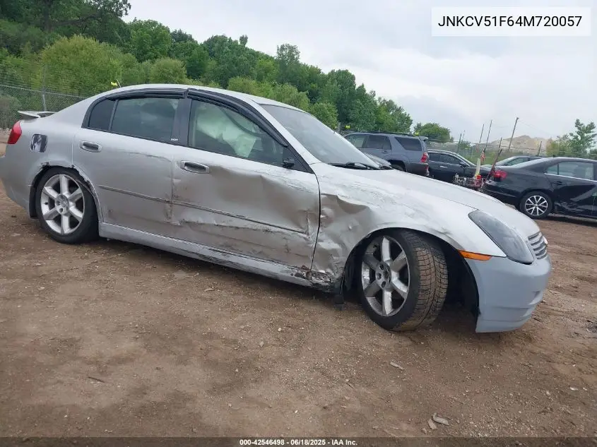 2004 Infiniti G35X VIN: JNKCV51F64M720057 Lot: 42546498