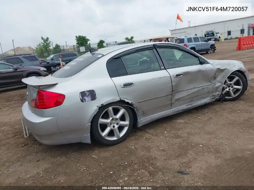 2004 Infiniti G35X VIN: JNKCV51F64M720057 Lot: 42546498