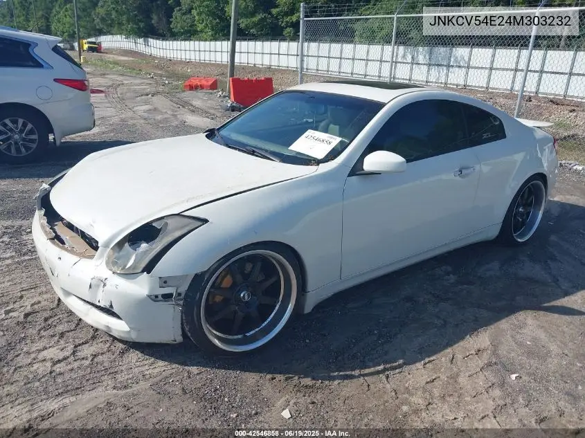 2004 Infiniti G35 VIN: JNKCV54E24M303232 Lot: 42546858