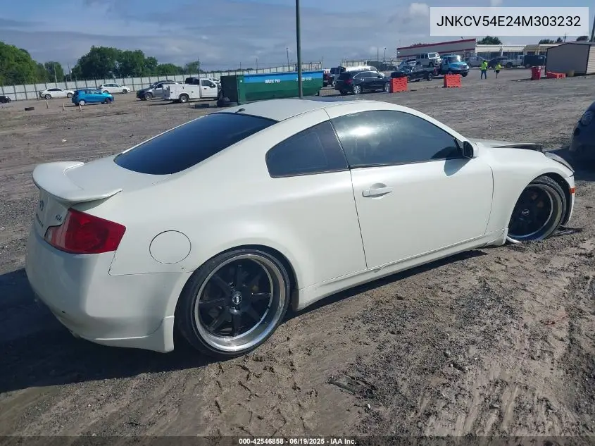 2004 Infiniti G35 VIN: JNKCV54E24M303232 Lot: 42546858