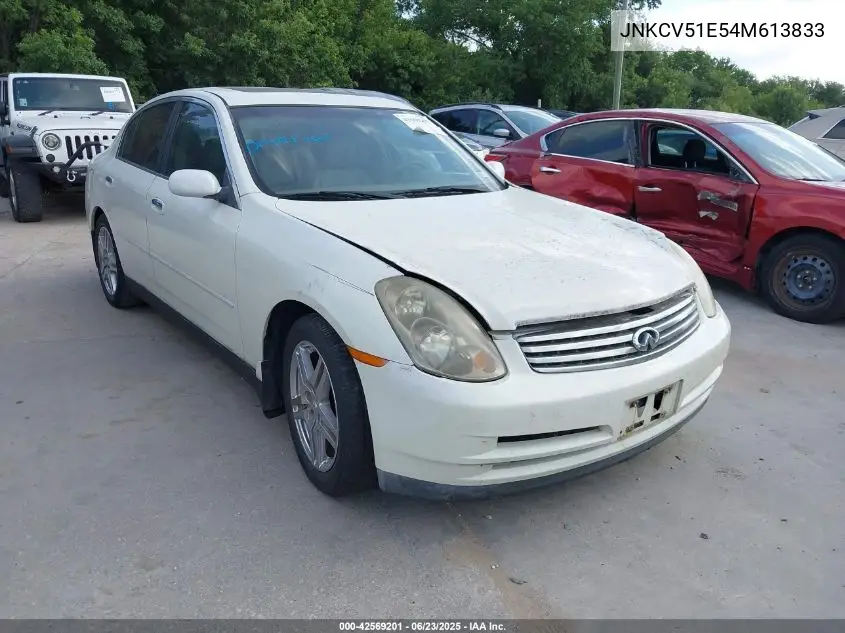 2004 Infiniti G35 VIN: JNKCV51E54M613833 Lot: 42569201