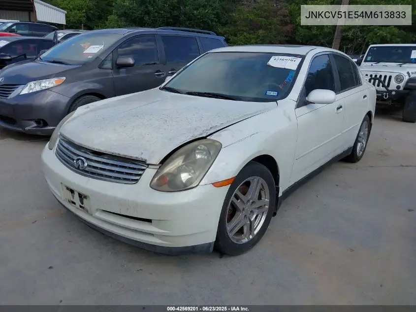 2004 Infiniti G35 VIN: JNKCV51E54M613833 Lot: 42569201