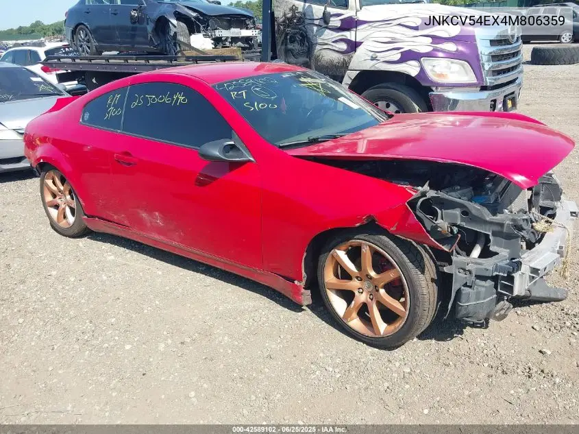 2004 Infiniti G35 VIN: JNKCV54EX4M806359 Lot: 42589102