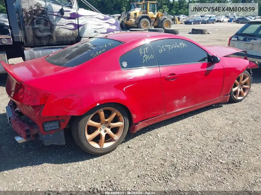 2004 Infiniti G35 VIN: JNKCV54EX4M806359 Lot: 42589102