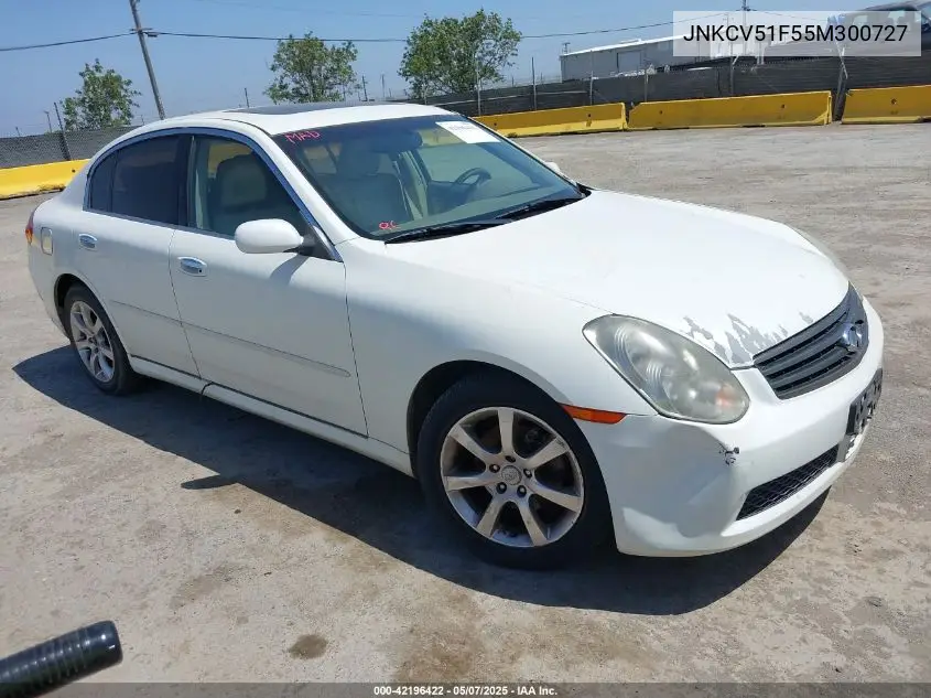 2005 Infiniti G35X VIN: JNKCV51F55M300727 Lot: 42196422