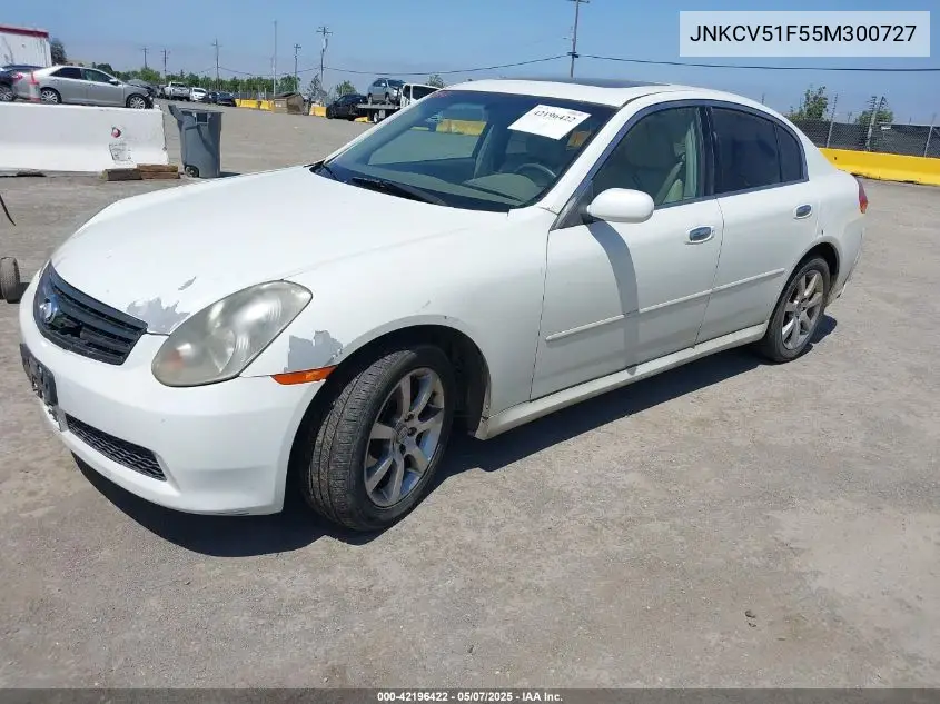 2005 Infiniti G35X VIN: JNKCV51F55M300727 Lot: 42196422