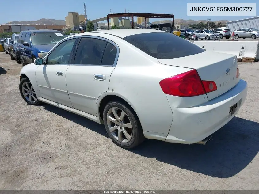 2005 Infiniti G35X VIN: JNKCV51F55M300727 Lot: 42196422