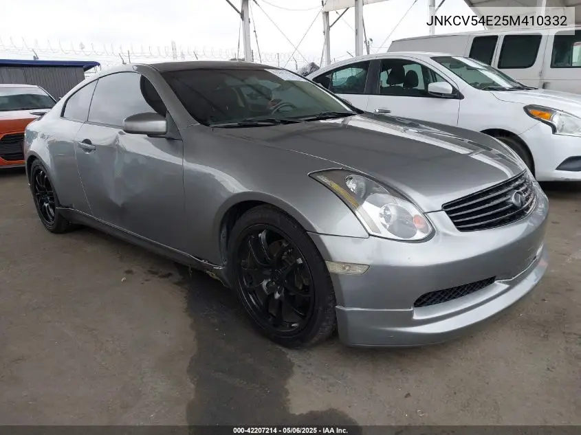 2005 Infiniti G35 VIN: JNKCV54E25M410332 Lot: 42207214