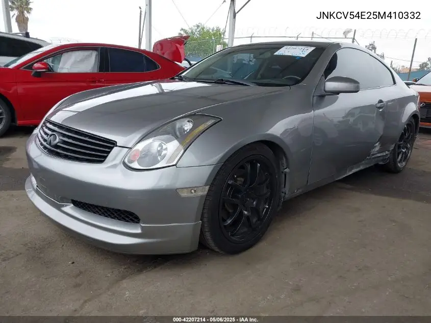 2005 Infiniti G35 VIN: JNKCV54E25M410332 Lot: 42207214