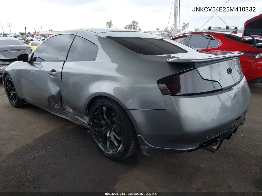 2005 Infiniti G35 VIN: JNKCV54E25M410332 Lot: 42207214