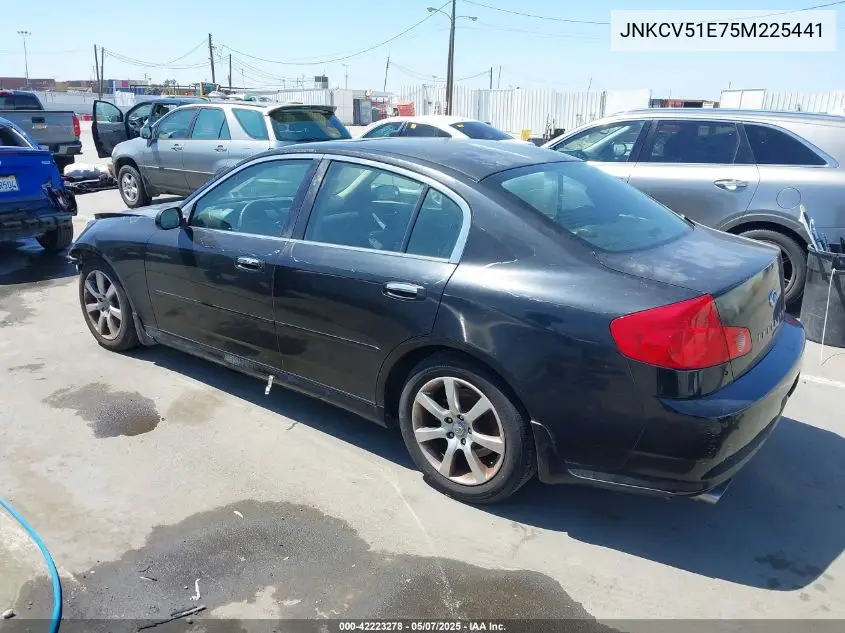 2005 Infiniti G35 VIN: JNKCV51E75M225441 Lot: 42223278