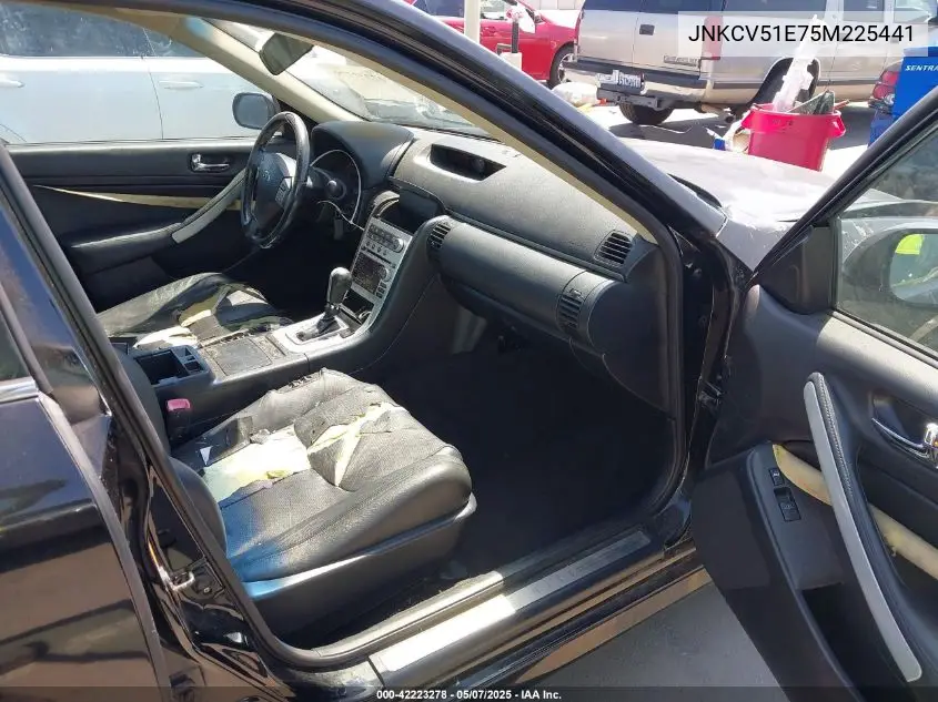 2005 Infiniti G35 VIN: JNKCV51E75M225441 Lot: 42223278
