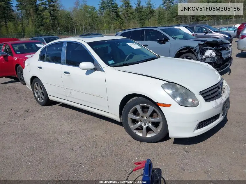 2005 Infiniti G35X VIN: JNKCV51F05M305186 Lot: 42231602
