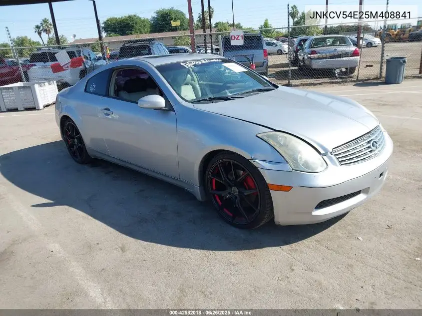 2005 Infiniti G35 VIN: JNKCV54E25M408841 Lot: 42582018
