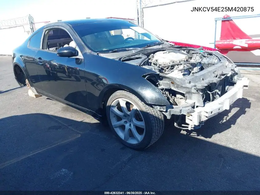 2005 Infiniti G35 VIN: JNKCV54E25M420875 Lot: 42632341
