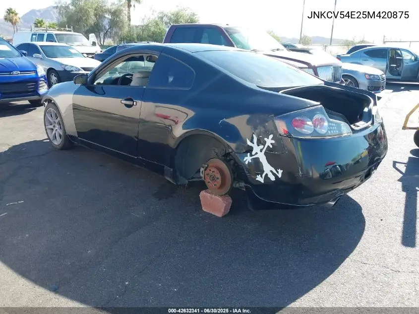 2005 Infiniti G35 VIN: JNKCV54E25M420875 Lot: 42632341