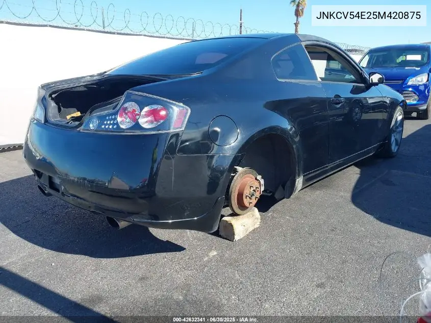 2005 Infiniti G35 VIN: JNKCV54E25M420875 Lot: 42632341