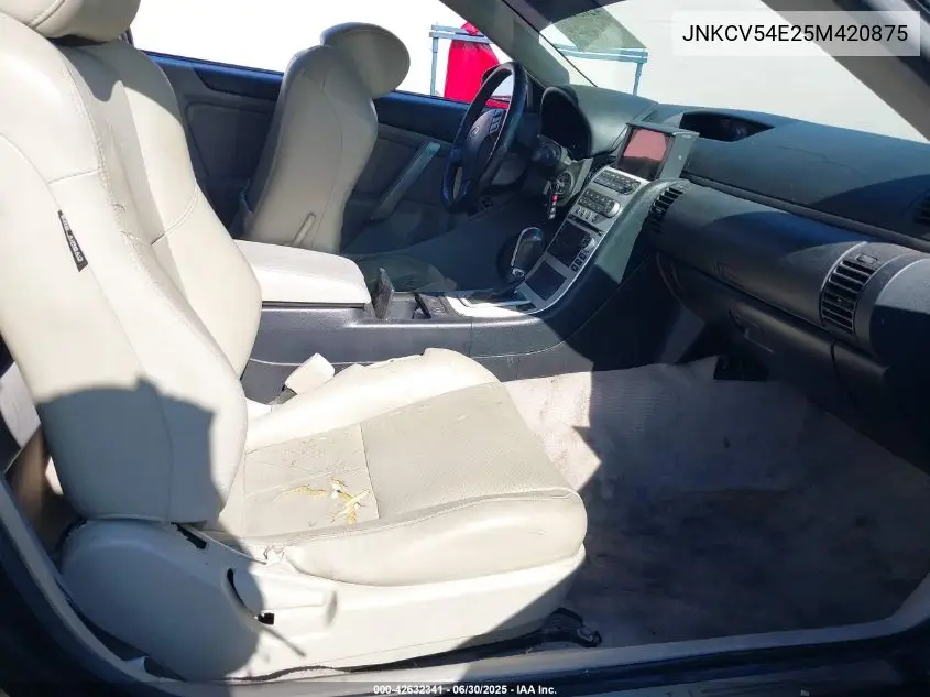 2005 Infiniti G35 VIN: JNKCV54E25M420875 Lot: 42632341