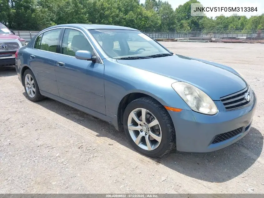 2005 Infiniti G35X VIN: JNKCV51F05M313384 Lot: 42806922