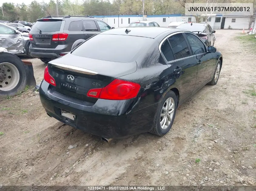 2007 Infiniti G35 VIN: JNKBV61F37M800812 Lot: 12310471