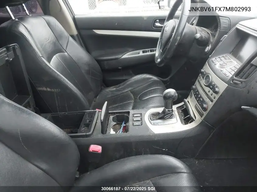 2007 Infiniti G35 VIN: JNKBV61FX7M802993 Lot: 30066187