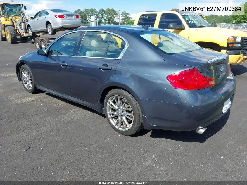2007 Infiniti G35 Sport VIN: JNKBV61E27M700384 Lot: 42260281