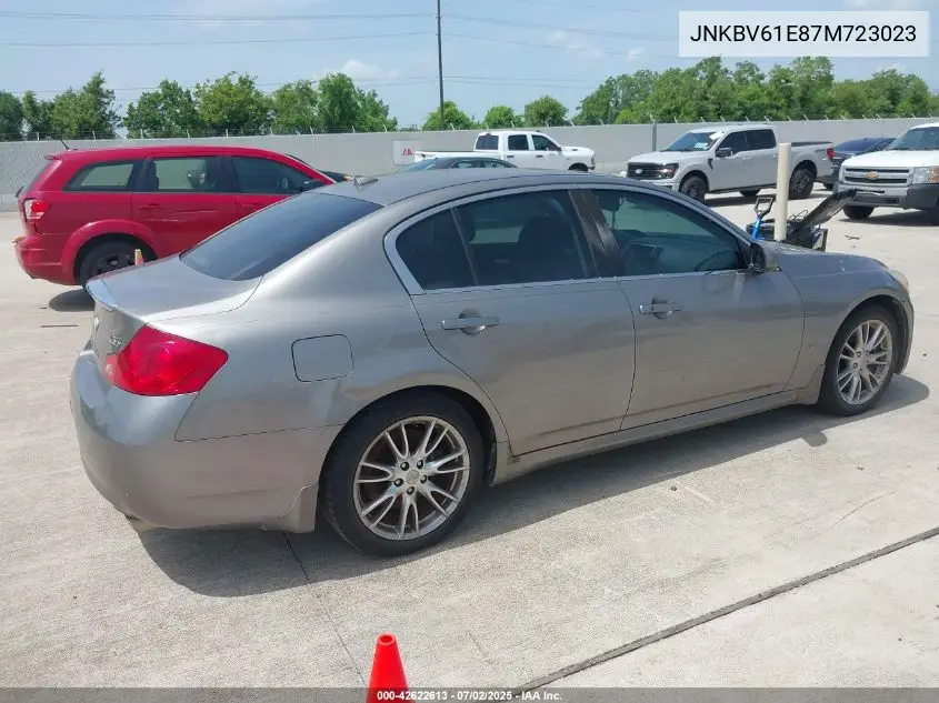 2007 Infiniti G35 Sport VIN: JNKBV61E87M723023 Lot: 42622613