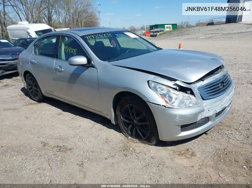 2008 Infiniti G35X VIN: JNKBV61F48M256046 Lot: 41984008