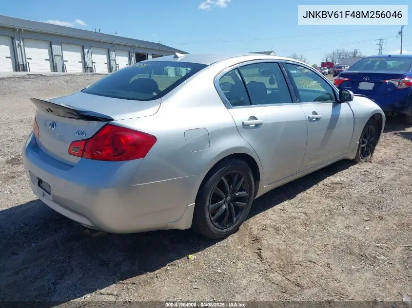 2008 Infiniti G35X VIN: JNKBV61F48M256046 Lot: 41984008