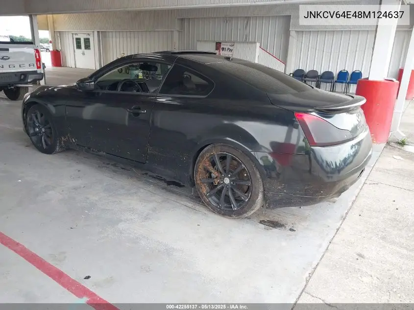 2008 Infiniti G37 Journey VIN: JNKCV64E48M124637 Lot: 42255137