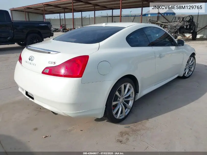 2008 Infiniti G37 Journey VIN: JNKCV64E58M129765 Lot: 42640617