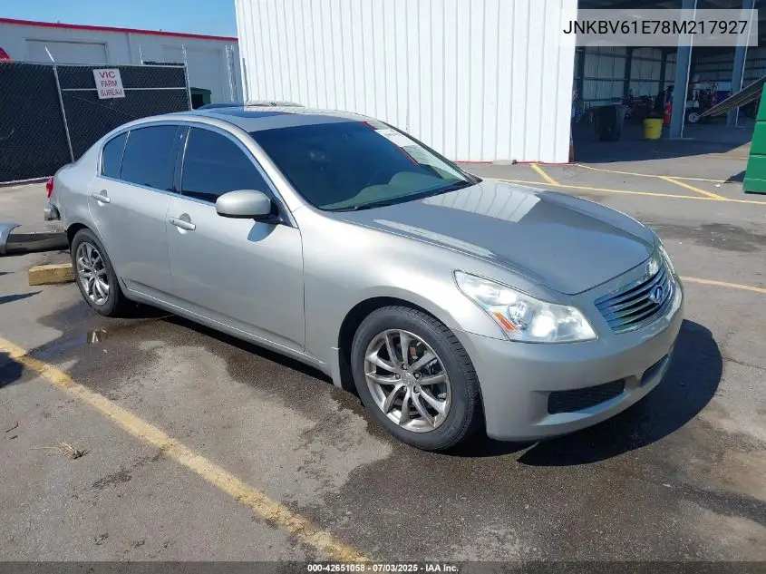 2008 Infiniti G35 Journey VIN: JNKBV61E78M217927 Lot: 42651058