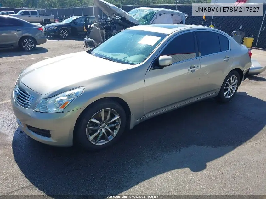 2008 Infiniti G35 Journey VIN: JNKBV61E78M217927 Lot: 42651058