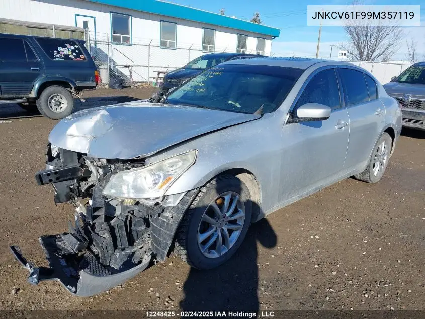 2009 Infiniti G37X VIN: JNKCV61F99M357119 Lot: 12248425