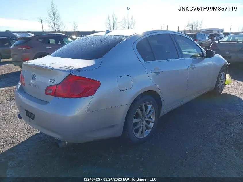2009 Infiniti G37X VIN: JNKCV61F99M357119 Lot: 12248425