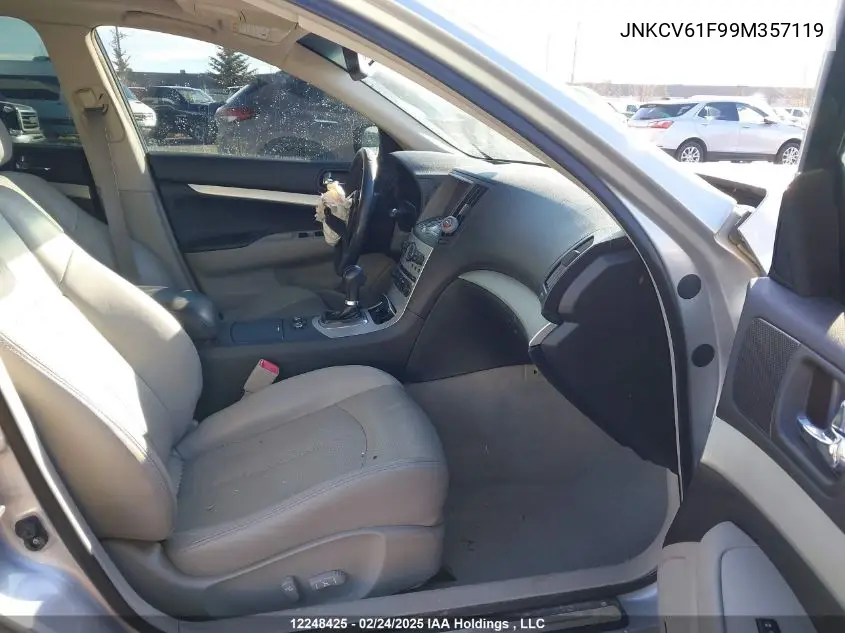 2009 Infiniti G37X VIN: JNKCV61F99M357119 Lot: 12248425