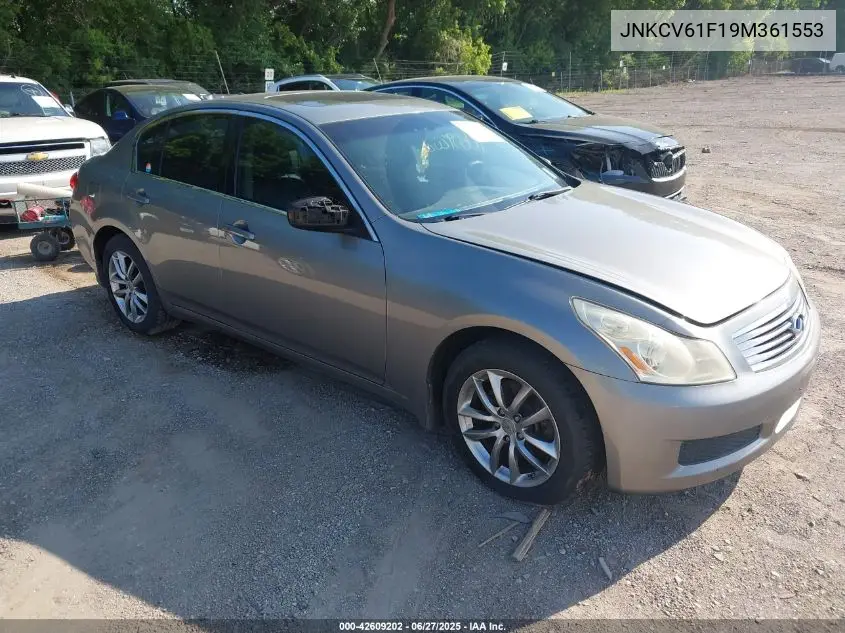 2009 Infiniti G37X VIN: JNKCV61F19M361553 Lot: 42609202
