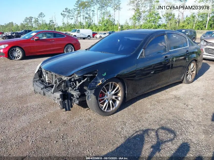 2010 Infiniti G37 Journey VIN: JN1CV6AP9AM203978 Lot: 42250918