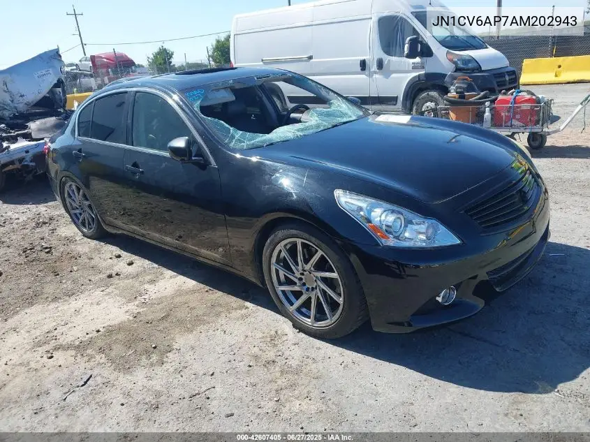2010 Infiniti G37 Journey VIN: JN1CV6AP7AM202943 Lot: 42607405