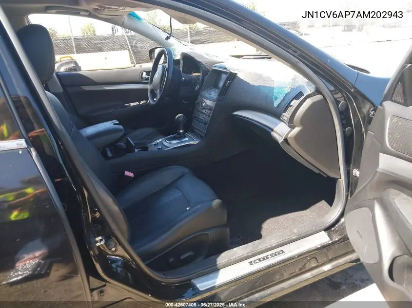 2010 Infiniti G37 Journey VIN: JN1CV6AP7AM202943 Lot: 42607405