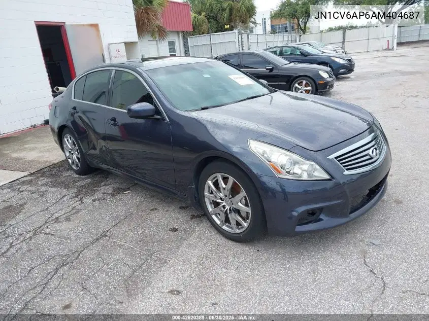2010 Infiniti G37 Journey VIN: JN1CV6AP6AM404687 Lot: 42620389