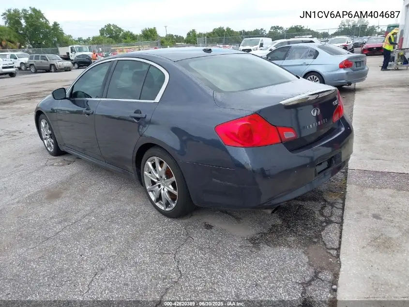 2010 Infiniti G37 Journey VIN: JN1CV6AP6AM404687 Lot: 42620389