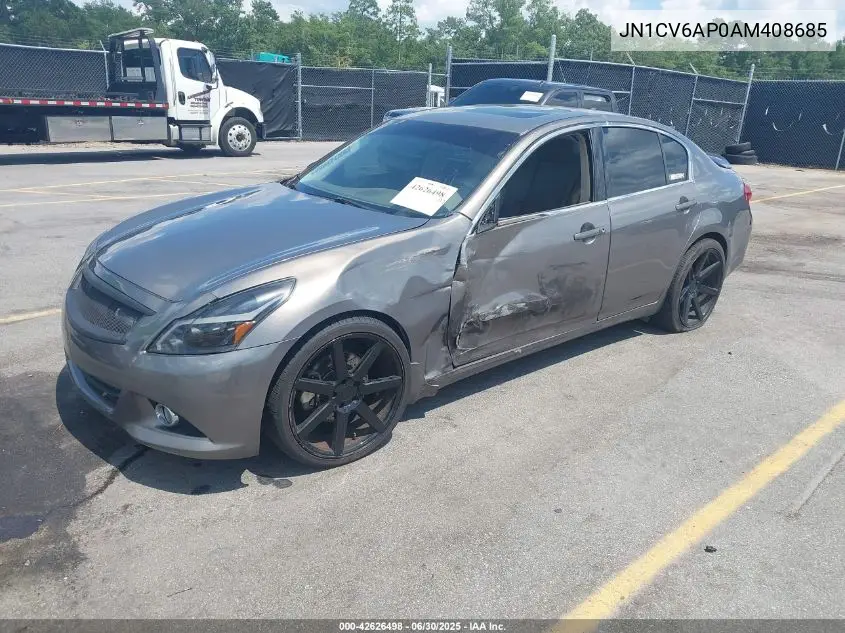 2010 Infiniti G37 Journey VIN: JN1CV6AP0AM408685 Lot: 42626498