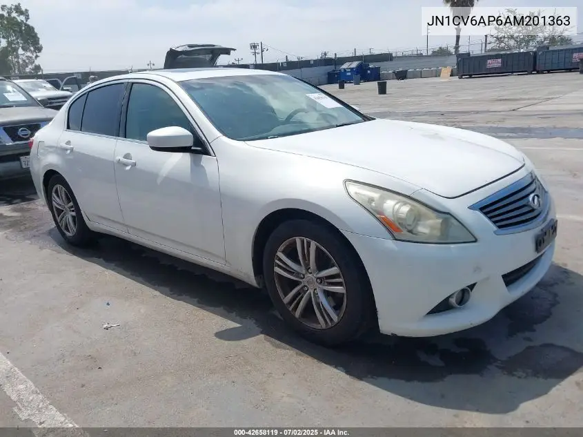 2010 Infiniti G37 Journey VIN: JN1CV6AP6AM201363 Lot: 42658119