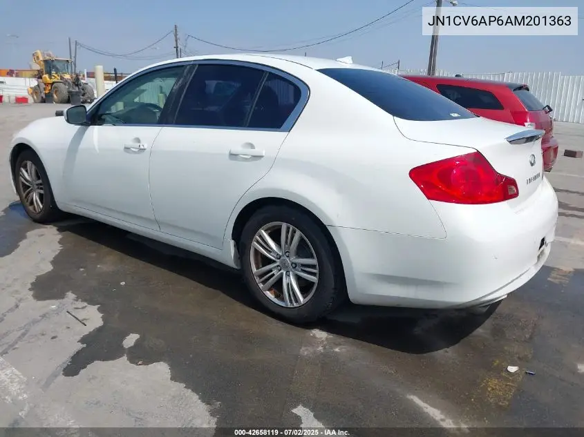2010 Infiniti G37 Journey VIN: JN1CV6AP6AM201363 Lot: 42658119
