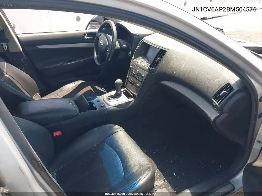 2011 Infiniti G37 Journey VIN: JN1CV6AP2BM504576 Lot: 42615099