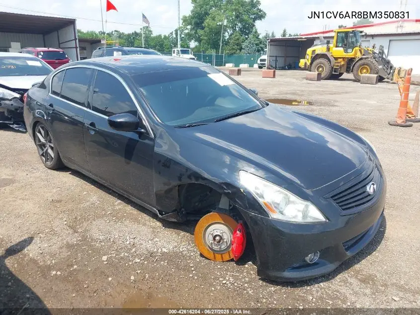 2011 Infiniti G37X VIN: JN1CV6AR8BM350831 Lot: 42616204